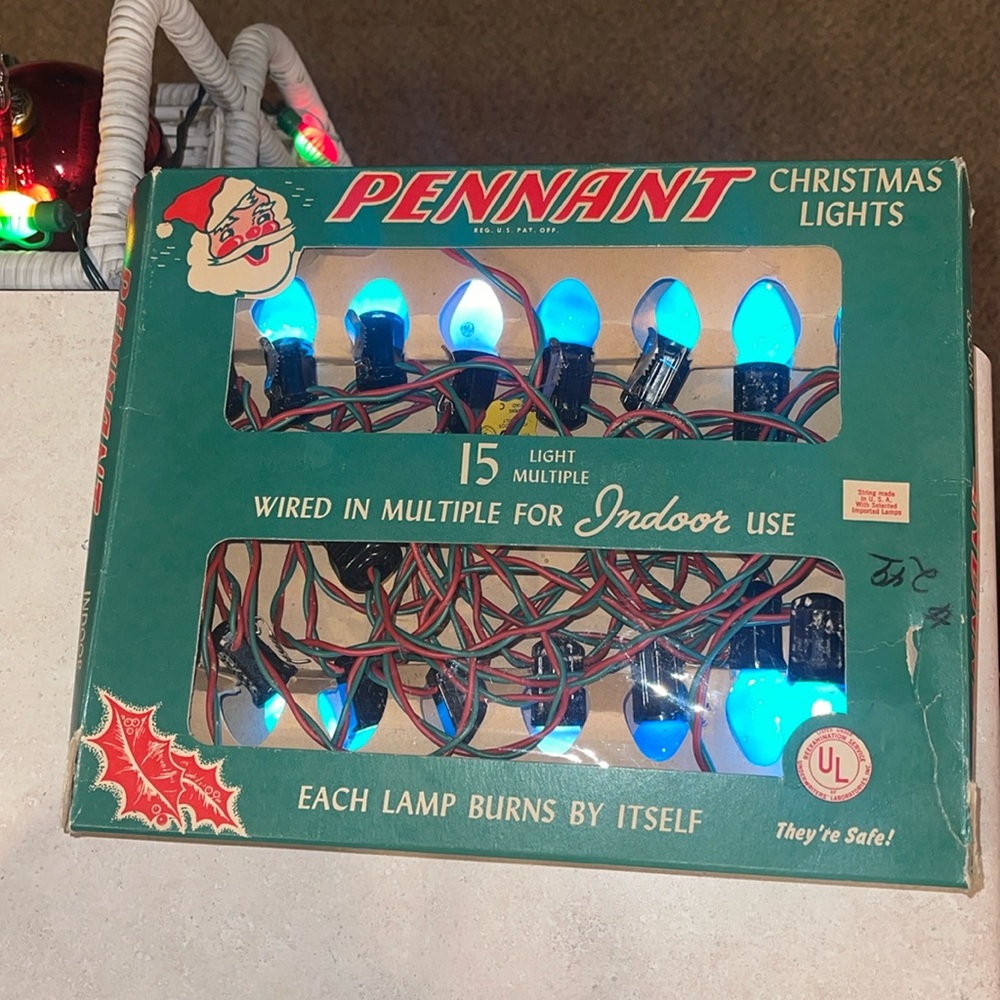 Vtg Pennant Indoor Christmas Tree Lights ~ Original Box ~ Works ~ - Picture 3 of 7